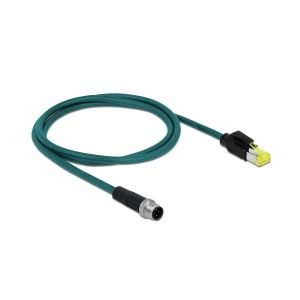 Delock M12 4 pin D-coded - RJ45 Hirose 2m
