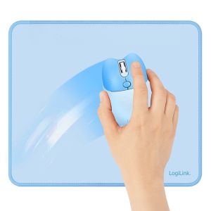 Hiirimatto, 22 x 25 cm, erittäin sileä pinta, roiskevesitiivis, liukumaton alapinta, sininen