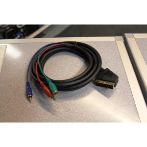 ROLINE SCART-RGB (3 x RCA uros) kaapeli 3m
