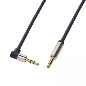 Audiokaapeli 3.5mm Stereo M/M 90° kulma, 1.00 m