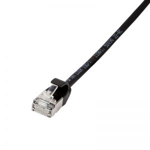 Ethernetkaapeli 3,8mm Ultraflex Cat.6A U/FTP musta 0,5m