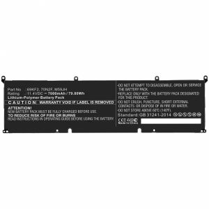 CoreParts DELL 69Wh Li-Pol 11.55V 6000mAh akku