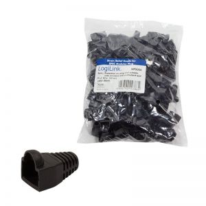 RJ45-liittimen vedonpoistaja < 5,8mm musta, 100 kpl