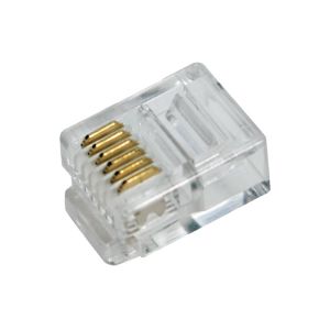 RJ-12 liitin 6P6C suojaamaton 100kpl