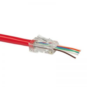 Läpivientiliitin RJ45 Cat.6 UTP, 50 kpl (easy plug)