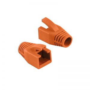 RJ45 vedonpoistaja 8mm oranssi, 50 kpl