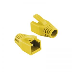 RJ45 vedonpoistaja 8mm keltainen, 50 kpl