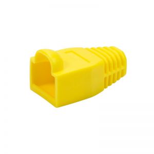 RJ45-liittimen vedonpoistaja 8mm (OD 5,5-6,5mm) keltainen, 50 kpl