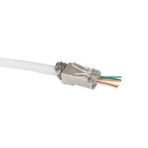 Läpivientiliitin RJ45 Cat.6 STP suojattu, 50 kpl (easy plug)