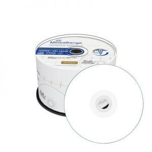Medical Line CD-R 700 MB|80 min 48x nopeus, mustesuihkutulostus koko pinnalle, Spindle 50 kpl