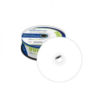 DVD-R 4,7 Gt 120 min 16x nopeus, mustesuihkutulostus koko pinnalle, Spindle 25 kpl