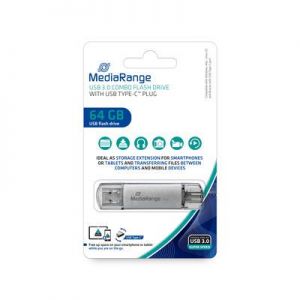 USB 3.0 -yhdistelmämuistitikku, jossa USB Type-C + Type-A liitin, 64 Gt