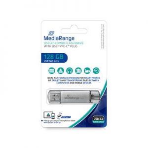 USB 3.0 -yhdistelmämuistitikku, jossa USB Type-C + Type-A liitin, 128 Gt