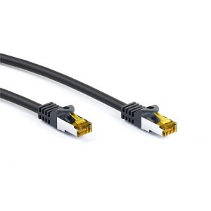 Ethernetkaapeli CAT 6A liittimillä S/FTP (PiMF), 500 MHz, kaapeli CAT 7, musta 25m