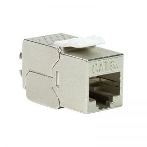 Cat.6A Keystone-liitin STP AWG 22-26, työkaluvapaa, 14.8 mm leveä