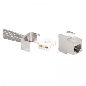 Keystone-liitin Cat6A, suojatut, erittäin lyhyt ja ohut muotoilu, 24 kpl