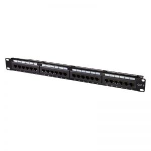 Kytkentäpaneeli Cat.6 24-Port 19" UTP musta