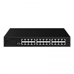24-porttinen Gigabit Ethernet -verkkokytkin, pöydälle tai 19" räkkiin