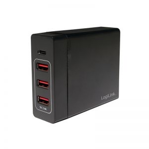 USB-pöytälaturi, 3x USB-A-portti + 1x USB-C-portti (PD), 72W
