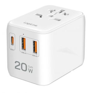 Yleiskäyttöinen matkavirtalähde, 20 W (PD), 4 liitäntää