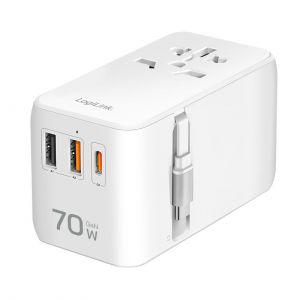 Yleiskäyttöinen matkavirtalähde, 70 W (PD), 4 liitäntää