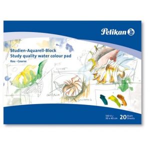 AKVARELLIPAPERI 130g 30X40cm COARSE PELIKAN 20 kpl