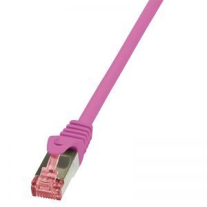 Ethernetkaapeli Cat6 S/FTP LSZH pinkki/magenta 7,50m