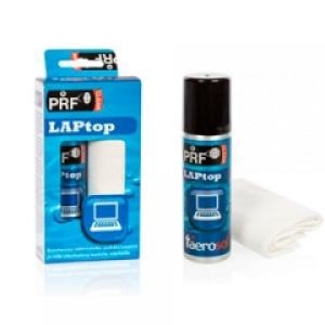 PRF näytönpuhdistusspray 150ml ja puhdistusliina