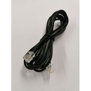 Puhelin- ja modeemikaapeli RJ11 uros uros, musta 1,5m