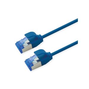 Ethernetkaapeli S/FTP Cat.6A LSOH, Slim, PoE, sininen, 1.5 m