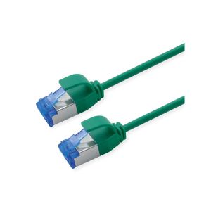 Ethernetkaapeli S/FTP Cat.6A LSOH, Slim, PoE, vihreä, 0.3 m