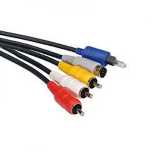 Roline Toslink kaapelisetti 10m, 3xRCA + S-Video + Toslink