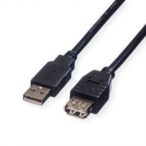 Roline USB 2.0 A-A, M/F 1.8 m jatkokaapeli