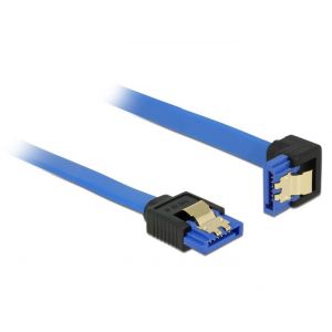 Delock SATA kaapeli 6 Gb/s 1m alaskulma, sininen
