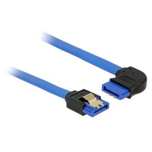 Delock SATA kaapeli 6 Gb/s 0,5m oikeakulma, sininen
