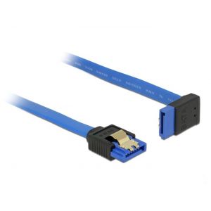 Delock SATA kaapeli 6 Gb/s 0,2m ylöskulma, sininen
