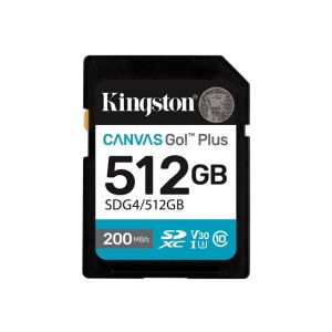 Kingston Canvas Go! Plus 512GB Gen4 SDXC 200R/160W CL10 U3 V30