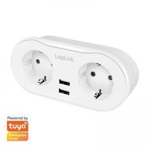 Wi-Fi-älypistoke, 2-tie (CEE 7/3), 2x USB, Tuya-yhteensopiva