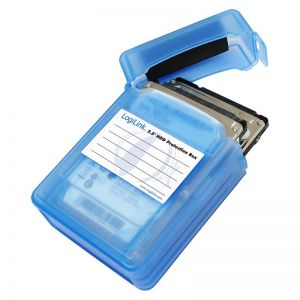 Kiintolevyn 2,5" säilytyskotelo/suoja kahdelle levylle, sininen