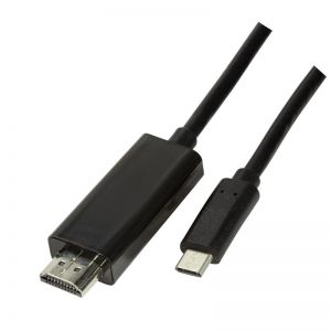 USB 3.2 Gen1 Type-C -kaapeli, C/uros - HDMI-A/uros, 4K/60 Hz, musta, 1,8 m