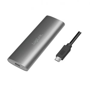 Ulkoinen kotelo USB 3.2 Gen 2x1 M.2 NVMe (PCIe) ja SATA (NGFF) SSD-levyille, hopea