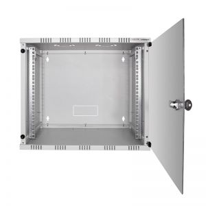 Seinäkaappi 19" SOHO 9U, 540 x 400 mm, flatpack, harmaa