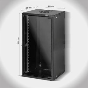 Seinäkaappi 10" SOHO 9U, musta