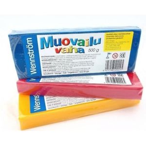 Mehiläisvahasta valmistettu muovailuvaha 500 grammaa, punainen