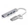 USB port hub Type-C™ / A - 3 x USB 2.0 Type-A naaras + 1 x USB 5 Gbps Type-A naaras