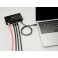 Delock 3-port USB 5 Gbps hub + RJ45 Gigabit LAN PoE++, USB Type-C metallikotelo, 1,5 kV:n eristyksellä