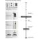 Equip TV-teline 37"-70" lattiasta kattoon ulottuva