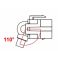 Delock Keystone module USB 2.0 A female > USB 2.0 A female 110° with cable