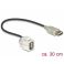 Delock Keystone Module USB 2.0 A female > USB 2.0 A female 250° with cable