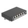 Delock Mini Desktop Patch Panel RJ45 6-porttinen Cat.6A suojattu musta - asennus pöytä, seinä tai DIN-kiskoon